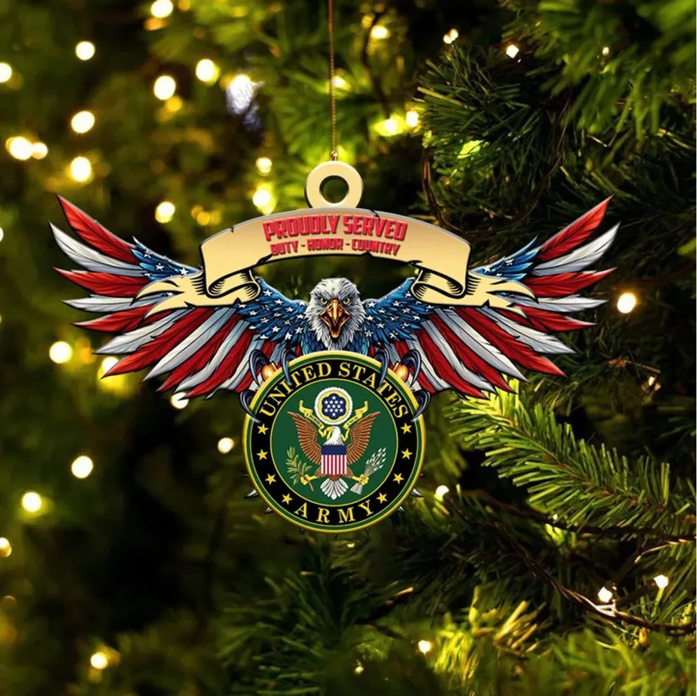 Premium Eagle US Veteran Ornament