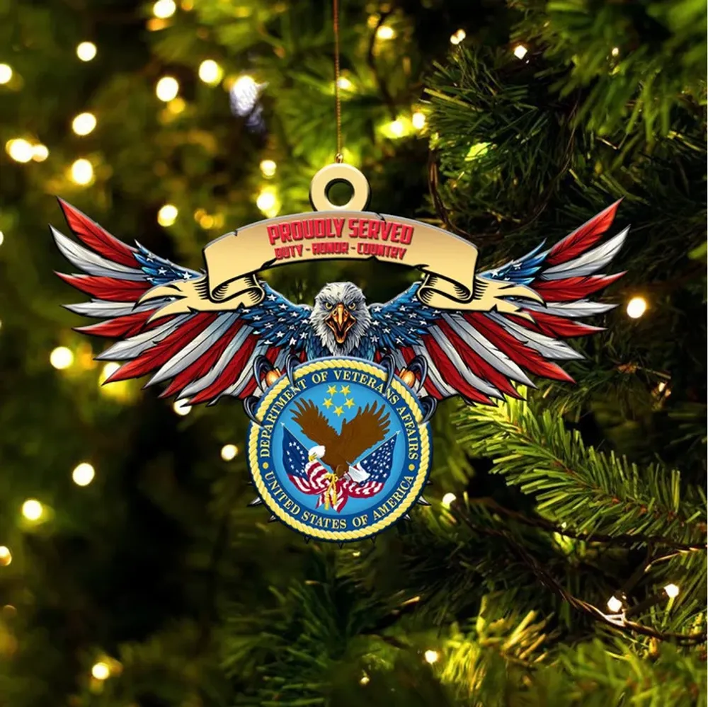 Premium Eagle US Veteran Ornament