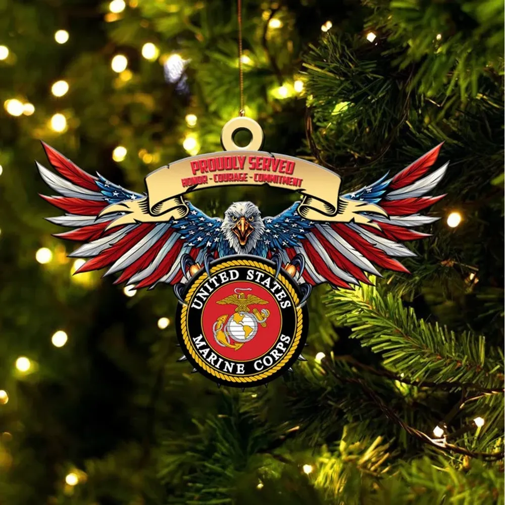 Premium Eagle US Veteran Ornament