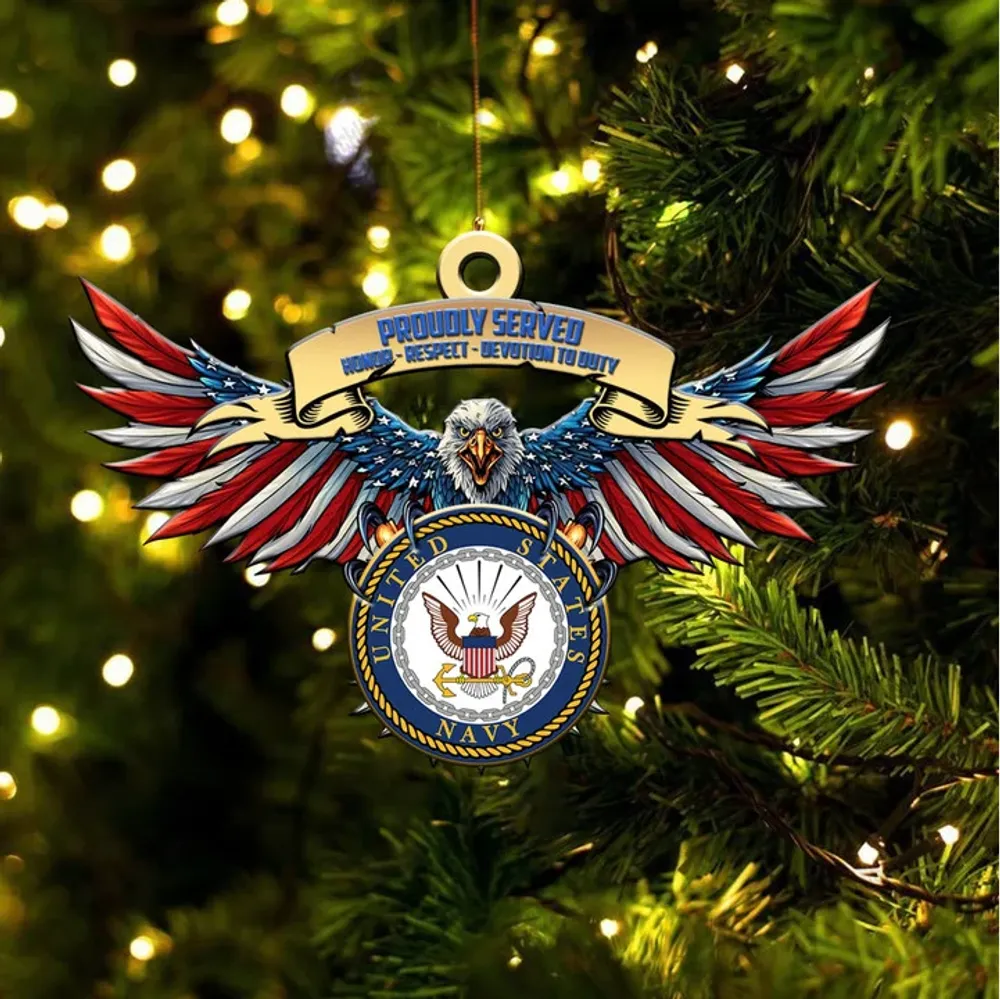 Premium Eagle US Veteran Ornament