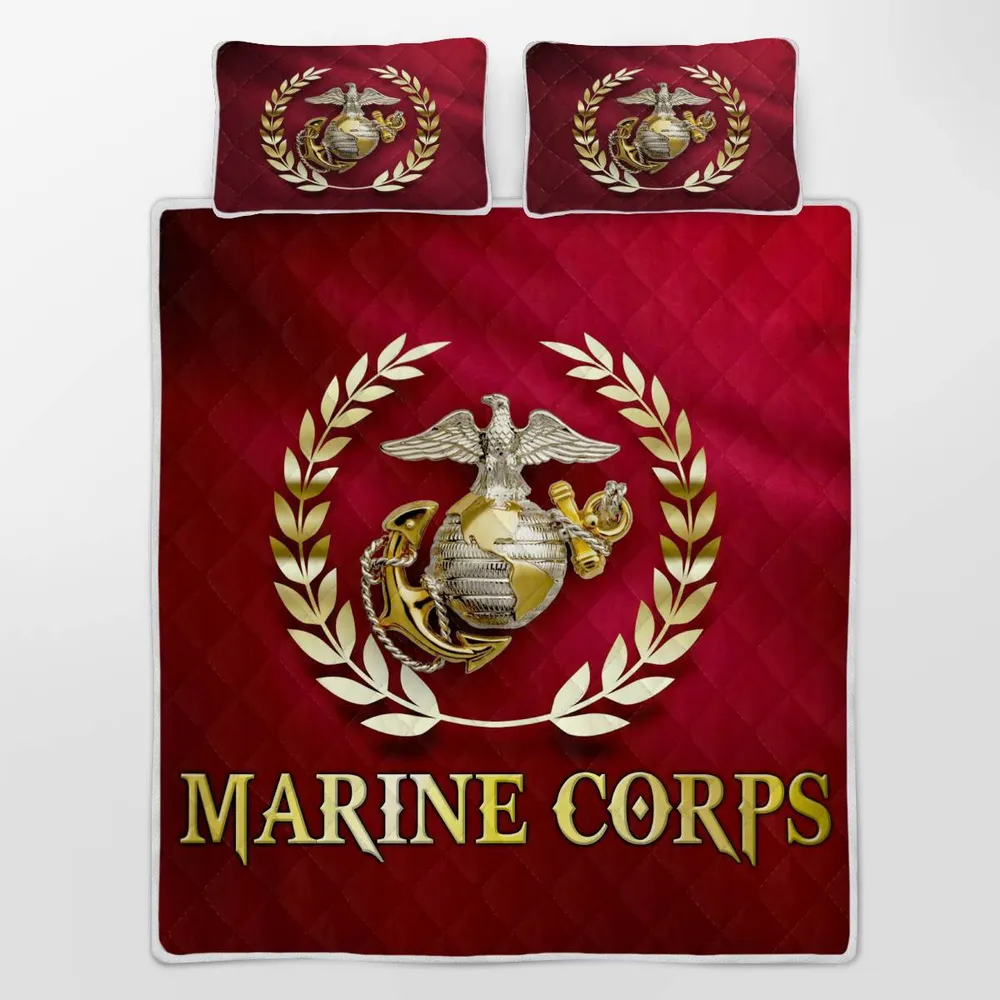 Marine Corps Quilt Bedding Set