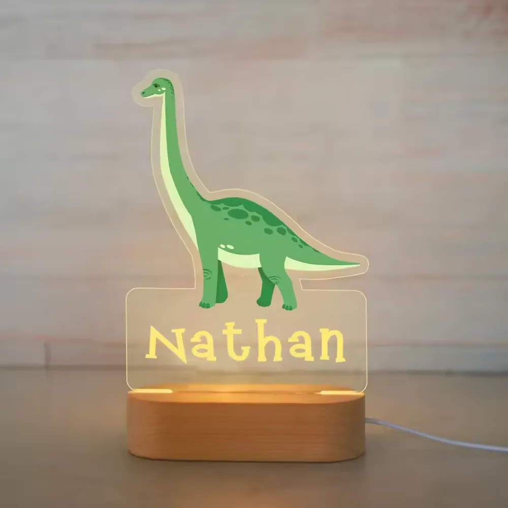 Personalized Children Dinosour Night Light