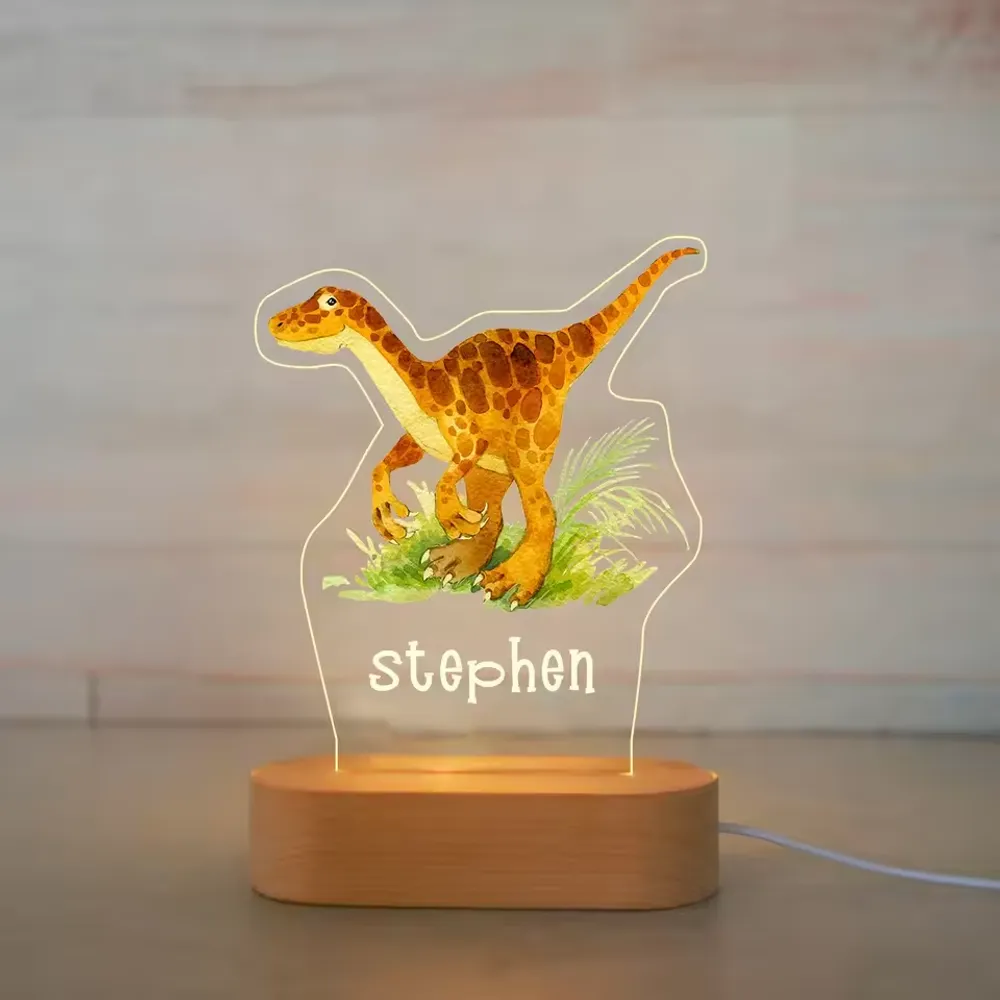 Personalized Children Dinosour Night Light