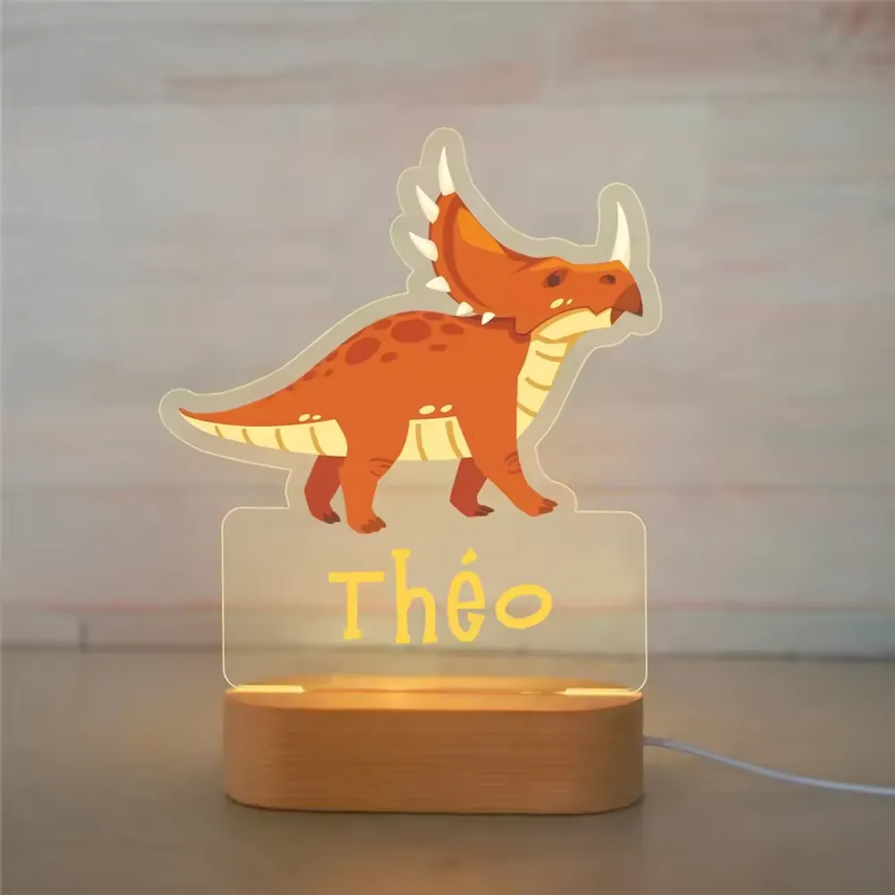 Personalized Children Dinosour Night Light