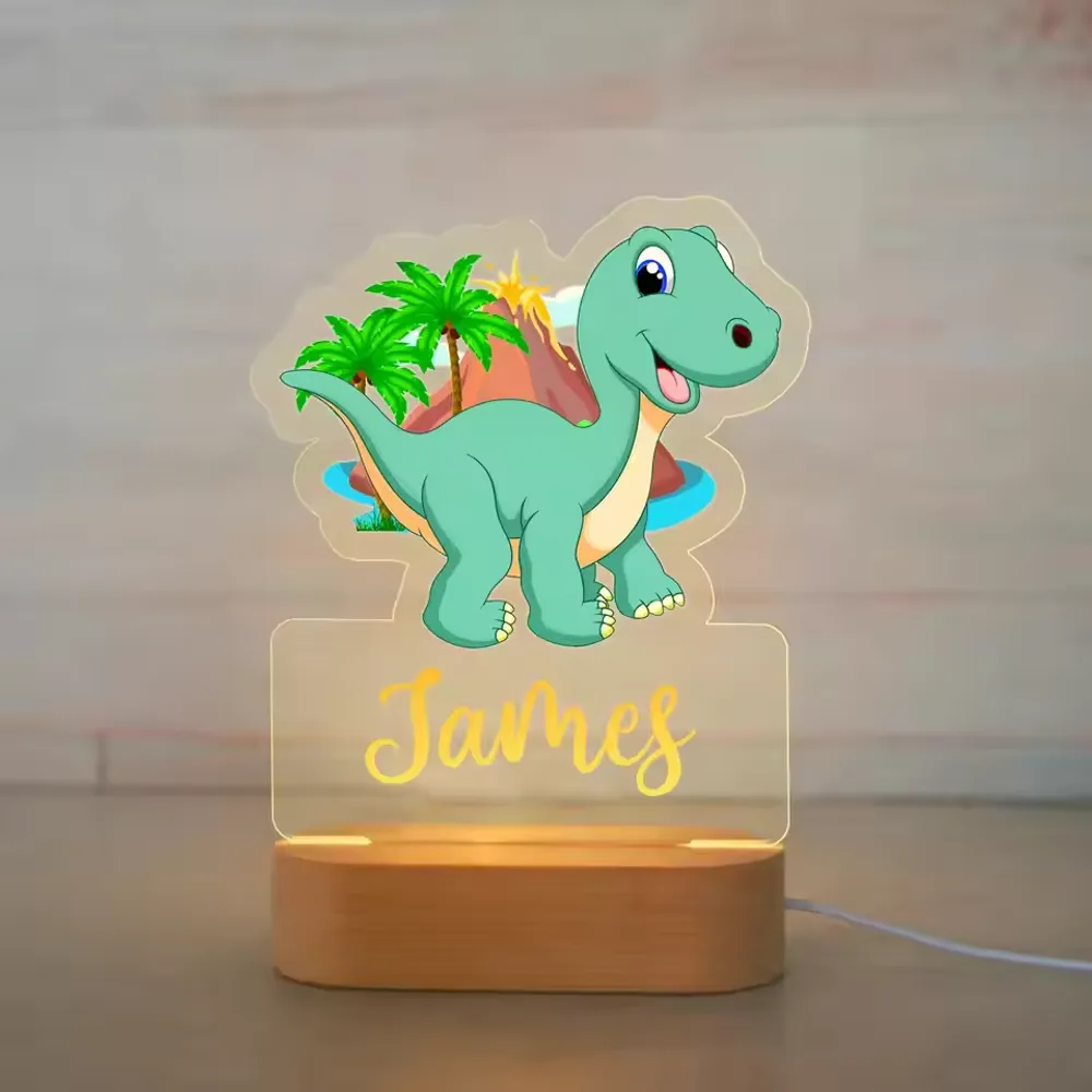 Personalized Children Dinosour Night Light