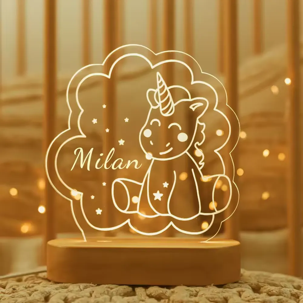 Custom Baby Kids Night Light Personalized Children Name Lamp Nursery Newborn Bedroom Home Decoration Birthday Souvenir Gift