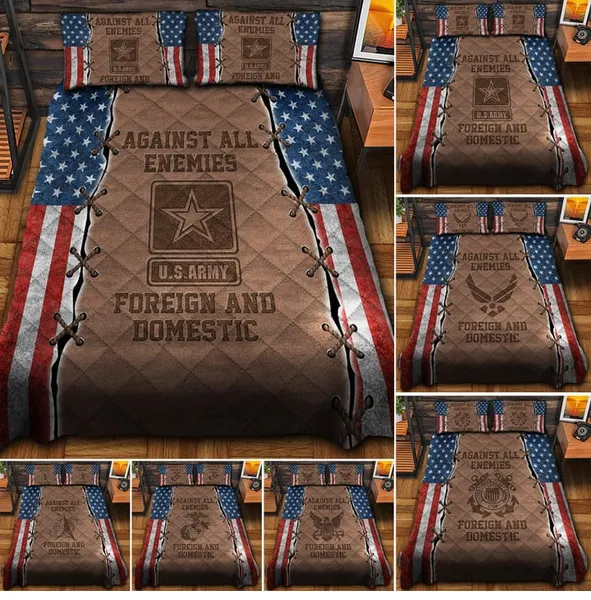 Against All Enemies Veteran Bedding Set