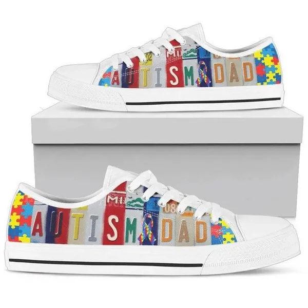 Autism Dad Low Top Shoes