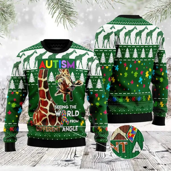 Autism Ugly Sweater : Autism seeing the world from a different angle