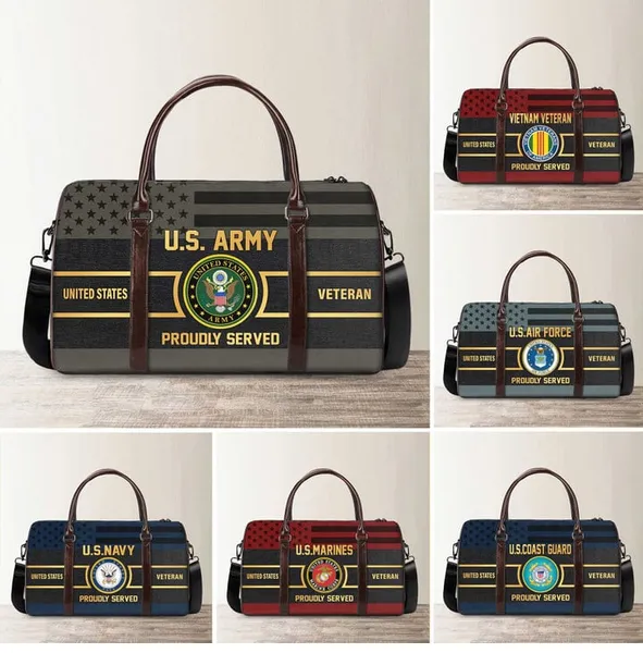 Premium US Veterans Travel Bag, Gifts For Veterans Day