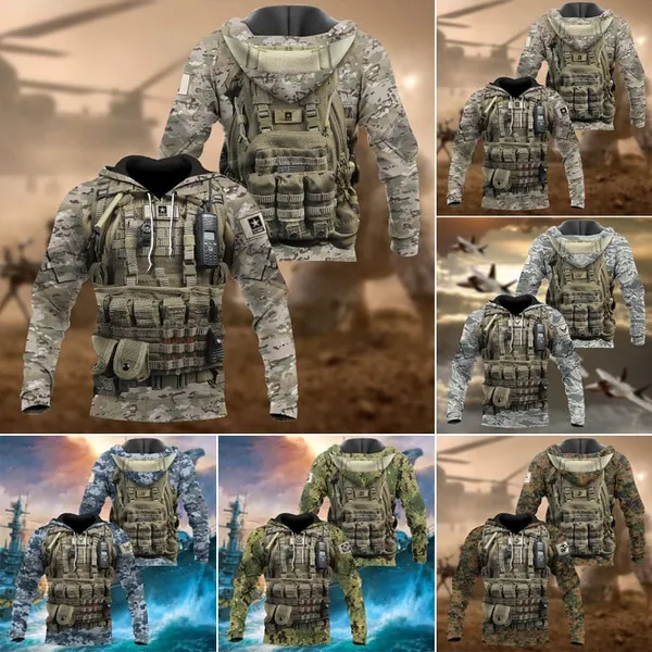 Unique Multiple Service Veteran Hoodie