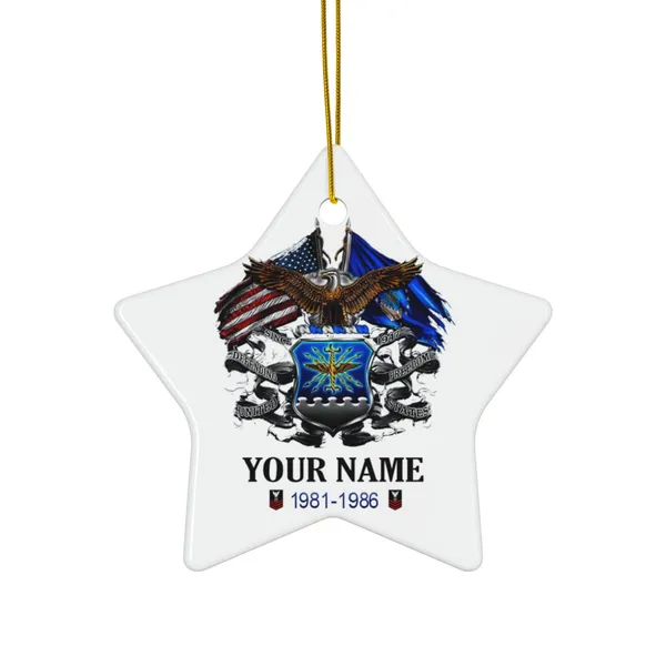 Unique Custom Photo US Veteran Ornament