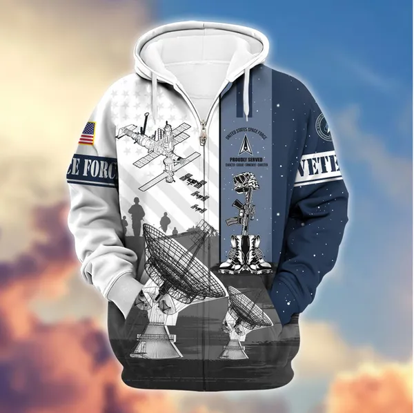 Premium US Veterans Zip Hoodie Gifts For Veterans Day