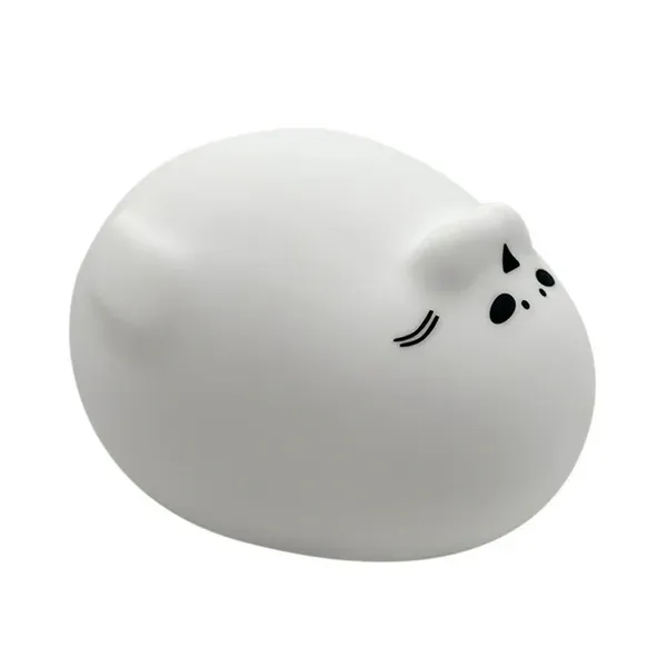 Chubby Seal Night Light - White - Rechargeable Decompressible Bedside Lamp - Room Decor