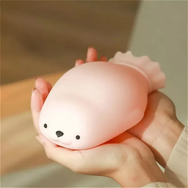 Cute Seal Hot Water Bag 450ml - Portable Cartoon Hand Warm Silicone