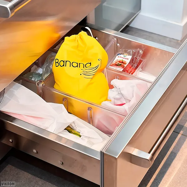 Extend Banana Freshness: Durable & Washable Storage Bag – Lightweight, Food-Safe Kitchen Organizer for Fruit and Veggie Freshness