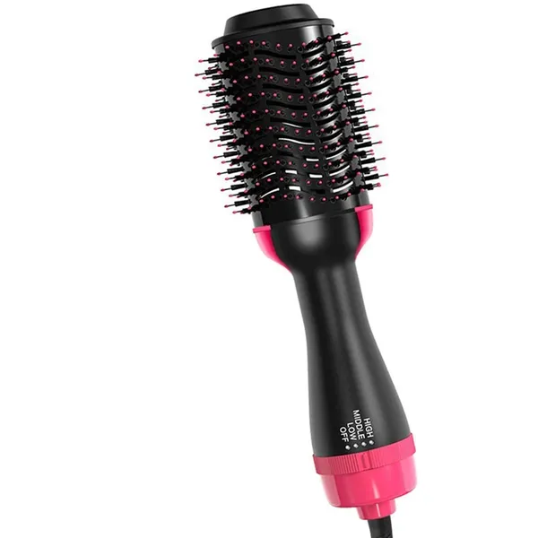 Look Hair Straightening Brush Ceramic Electric Blow Rotating Straightener and Curly Comb
