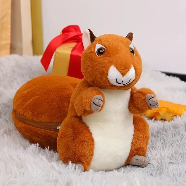 Cute Pinecone Transfigured Squirrel Plush - Cute Nuts Turn Into Big Tail - Birthday, Gift