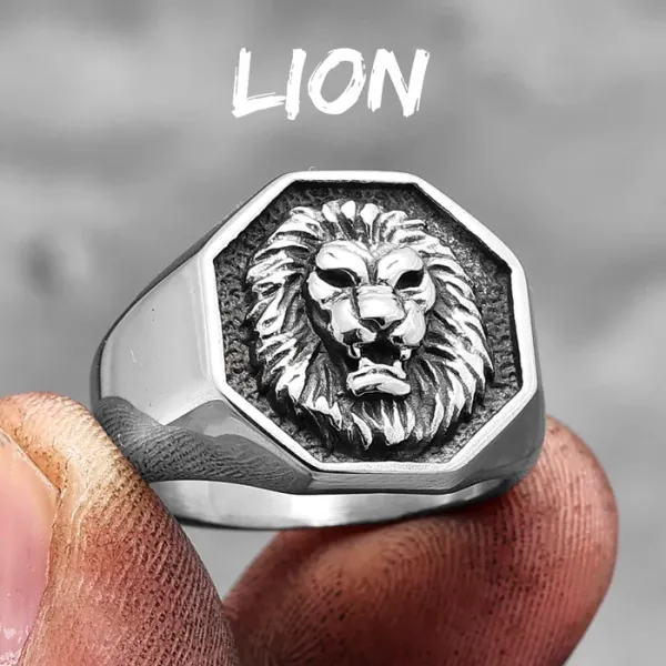 Lion King Stainless Steel Gold/Silver Plated Ring