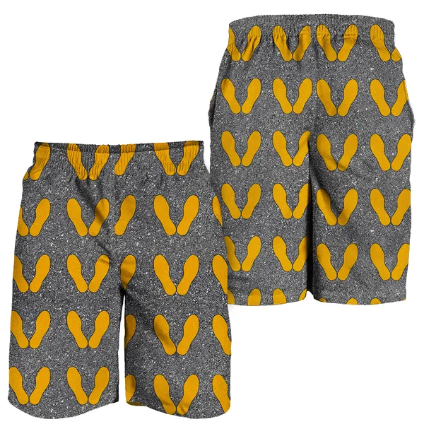 Men shorts - Marine Corps yellow footprints