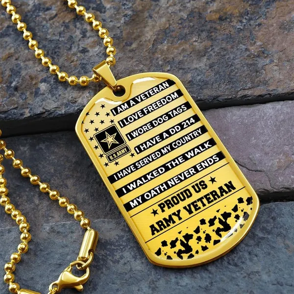 Unique US Veteran Dog Tag - I'm Proud