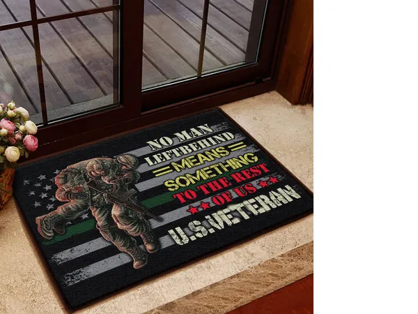 No Man Left Behind U.S.Veteran Doormat