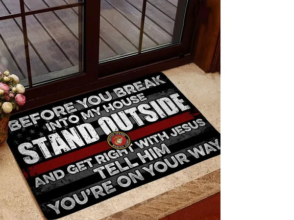 Premium Unique U.S Veteran Door Mat Ultra Soft