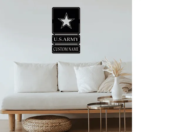 Premium Personalised U.S Army Veteran Metal Sign