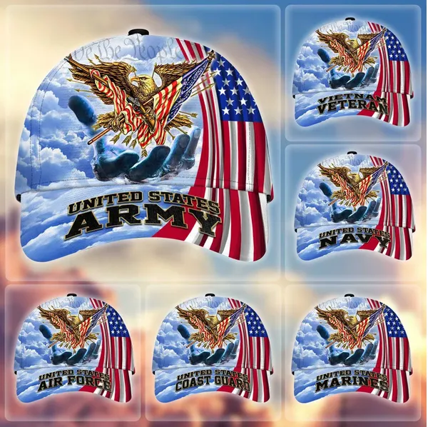 Premium American Pride US Veterans Cap