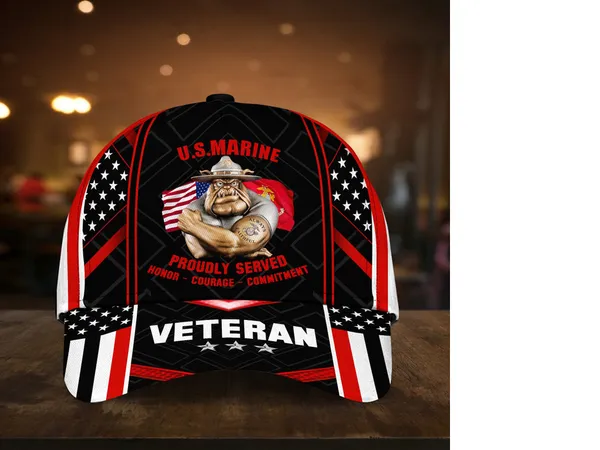 US Veteran Proudly Served Multiservice Cap