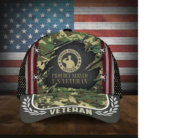 Proudly Served Multiservice U.S Veteran Cap