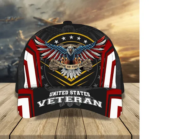 Land Of The Free Because Of The Brave Classic 3D Cap