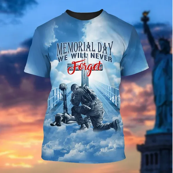 Premium Memorial Day We Will Never Forget T-shirt