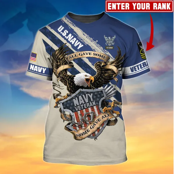 Premium Personalised U.S Multiple Service Veteran T-Shirt