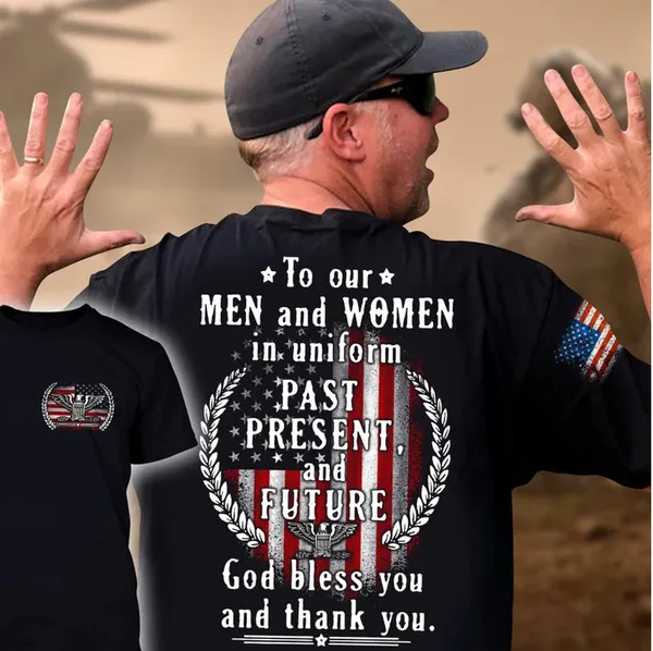 God Bless And Thank You Who In Uniform T-Shirt