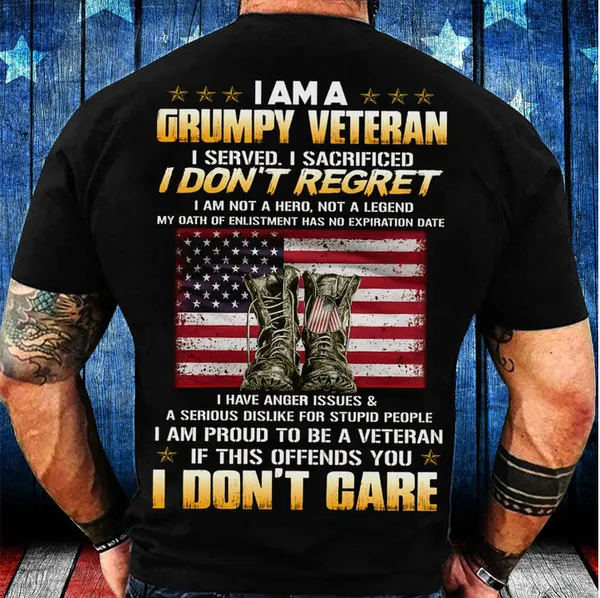 Unique I Am A Grumpy Veteran T-Shirt