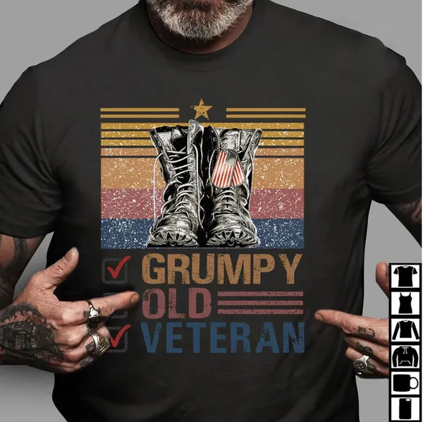 Unique Grumpy Old Veteran T-shirt