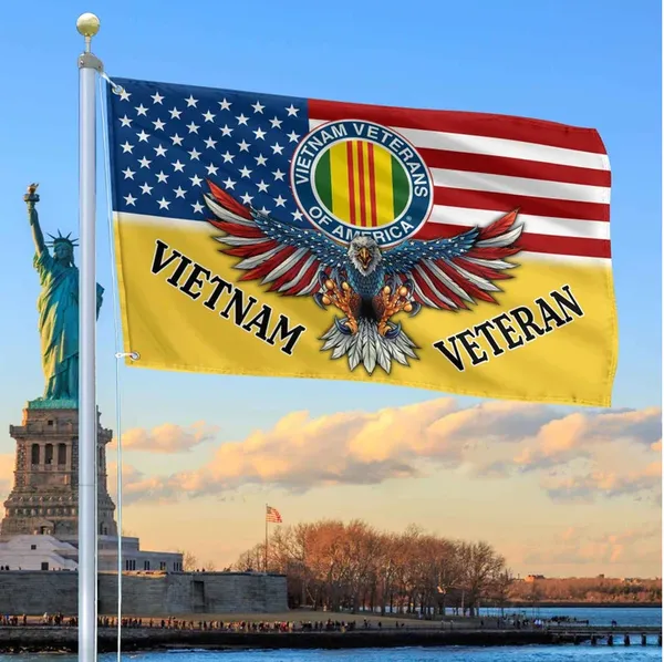 Unique Vietnam Veteran Grommet Flag, Gift For Vietnam Veteran