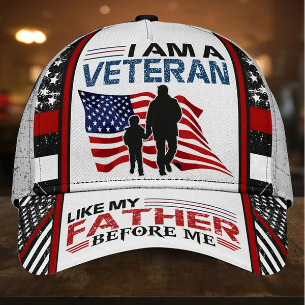 Unique Proud Veteran Like My Father Cap