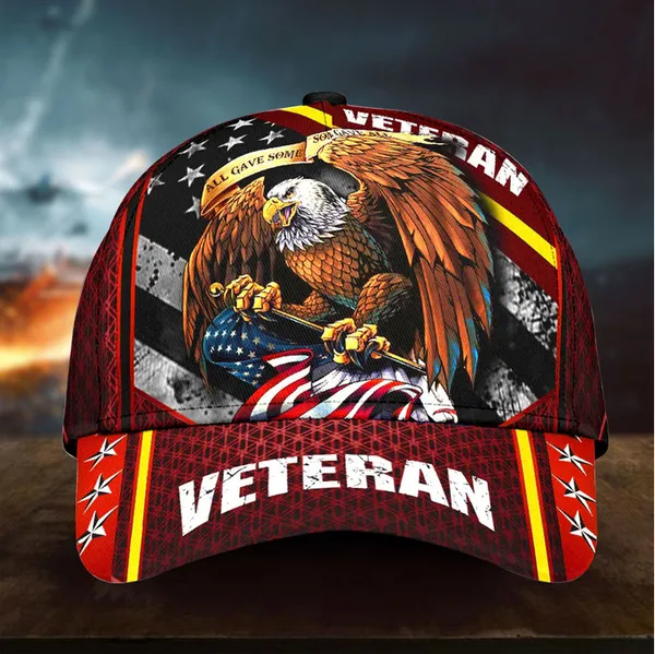 Premium Eagle U.S Veteran Cap 3D Multicolor