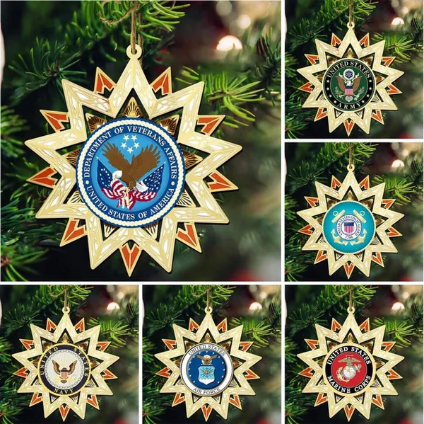 Premium US Veteran Ornament