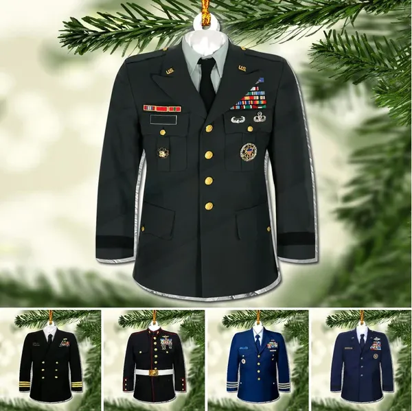 Premium Military Uniform US Veteran Ornament