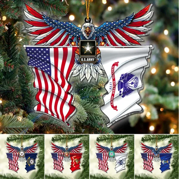 Premium Eagle US Veteran Ornament