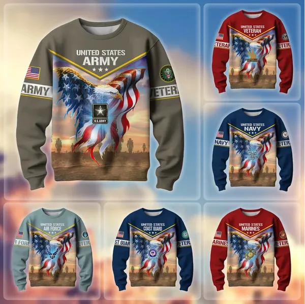 Premium American Pride US Veterans Sweatshirt