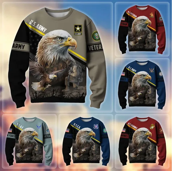 Premium US Multiple Service US Veterans Sweatshirt