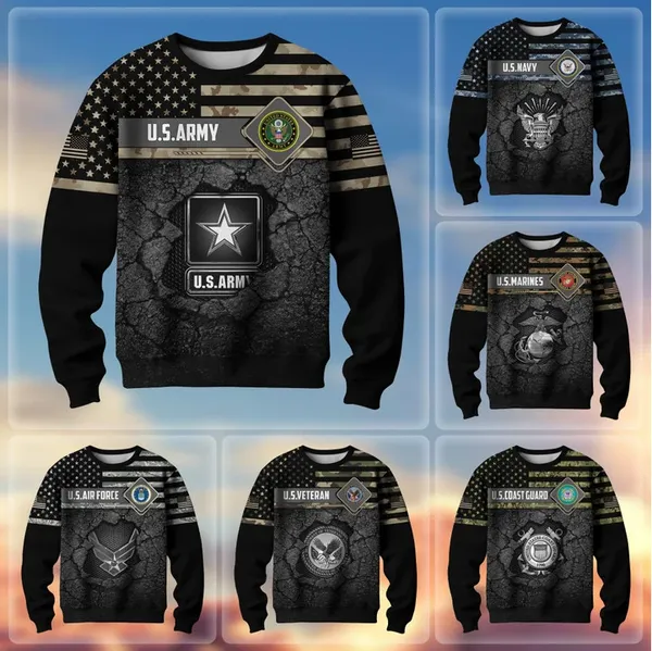 Premium Multiple US Military Services US Veterans Sweatshirt