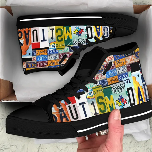 Autism Dad High Top Shoes