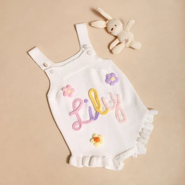 Personalized  Baby Summer Outfit,Baby Girl Romper, Baby Birthday Outfit, First Birthday Gift, Baby Gift